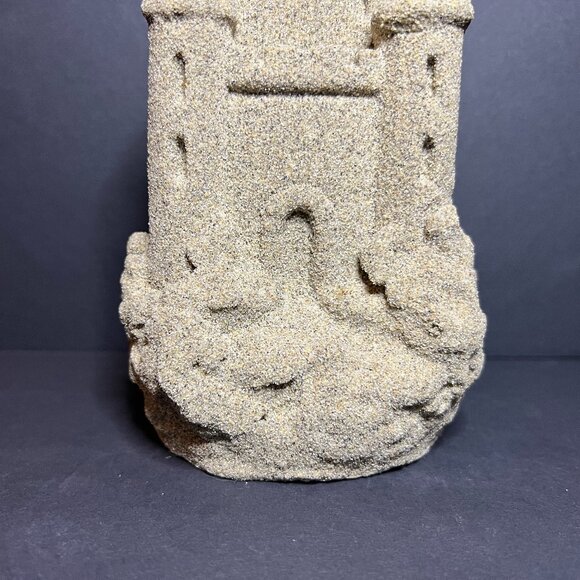 Vintage 1980s Real Multi Turret Sand Castle Sculpture Coastal Decor 7.5 x 4" - Picture 3 of 8
